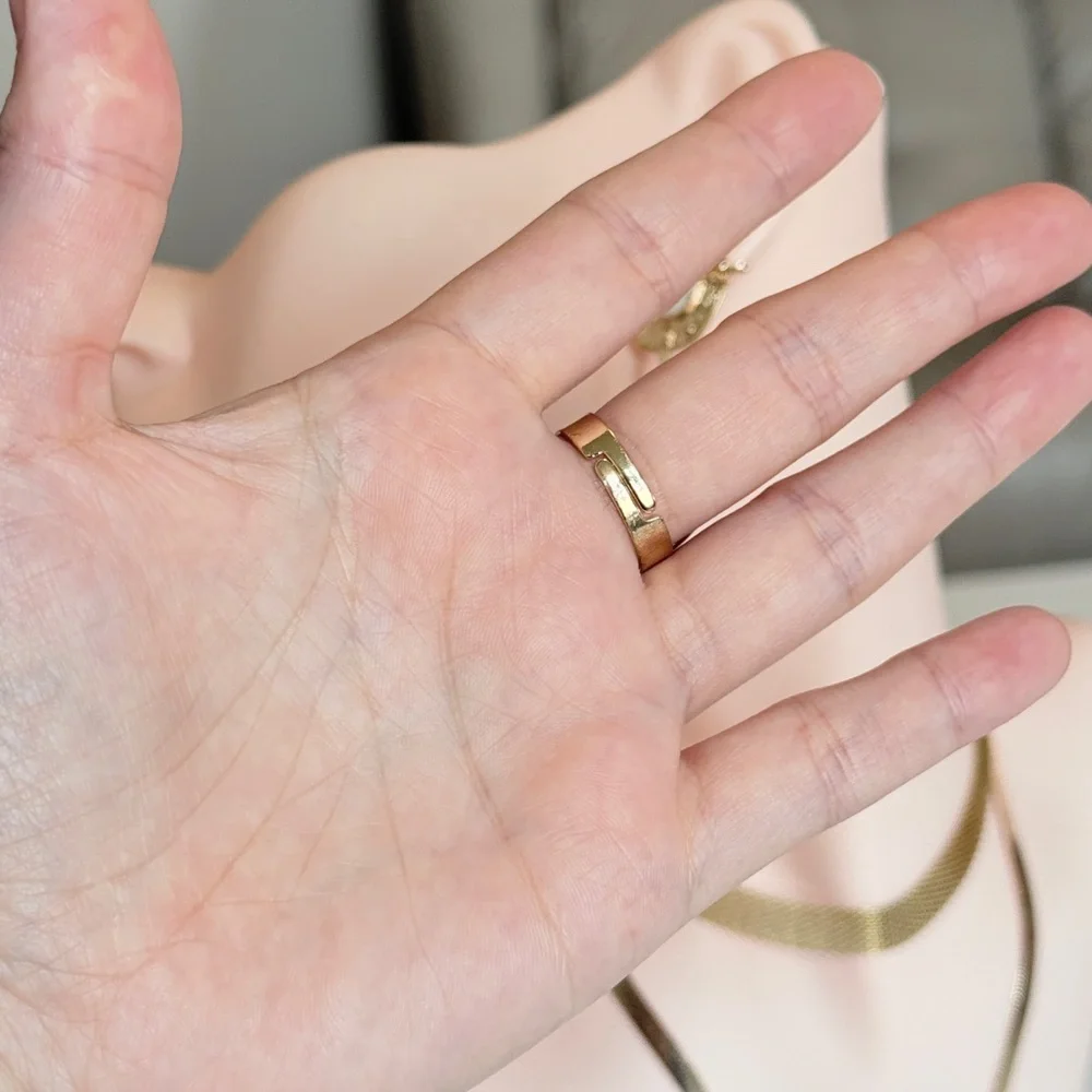 Gold Textured Ring with White Pearl - Women Jewelry